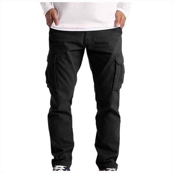 

hip hop jogger overalls multi women pant pocket ribbon sports streetwear casual, Black