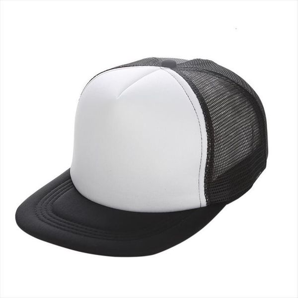 

flat brim blank plain baseball cap hip hop women men mesh snapback strapback trucker hat bone black blue gray green