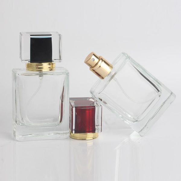 

storage bottles & jars 50ml refillable travel fine mist perfume atomizer empty glass spray containers mini