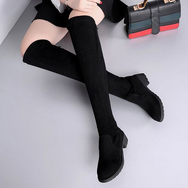 

winter autumn over the women's boots for high knee surgery 63bc, Black