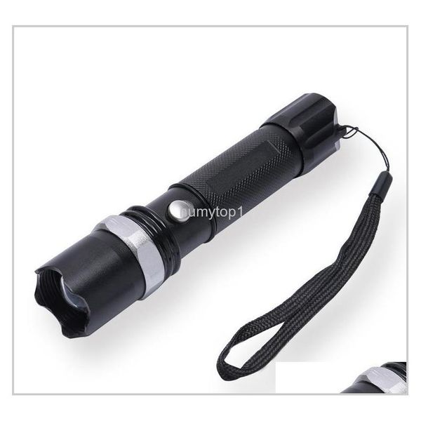 

2000lumens xml t6 tactical led flashlight 5 modes zoom adjustable flashlight 18650 rechargeable torch light lanterna shipping p0a8i 5ksco