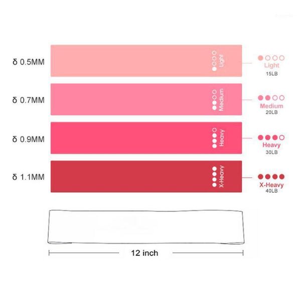 

yoga stripes f2tc resistance loop exercise bands pink / green gradient pull ring four-piece1