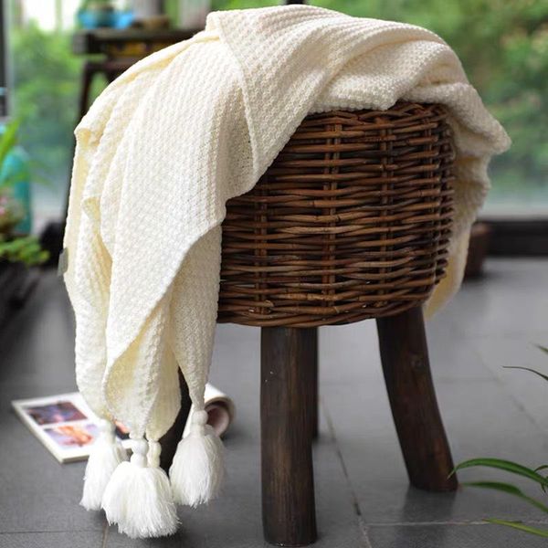 

blankets soft warm fashionable lace fringed knitting wool blanket luxury pretty gift for girl all season handmade sleeping bag