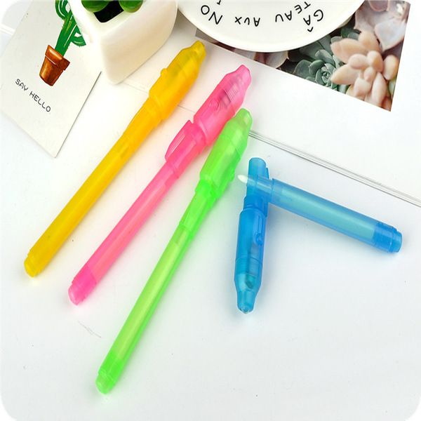 Индивидуальная пакет с блистерной карточкой для каждой легкой ультрафиолетовой ручки с ультрафиолетовыми огнями чернила многофункциональная ручка