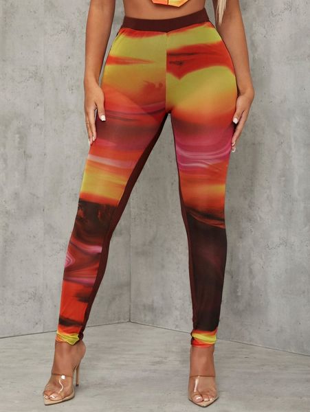 

sxy tie dye mesh leggings v7zd#, Black