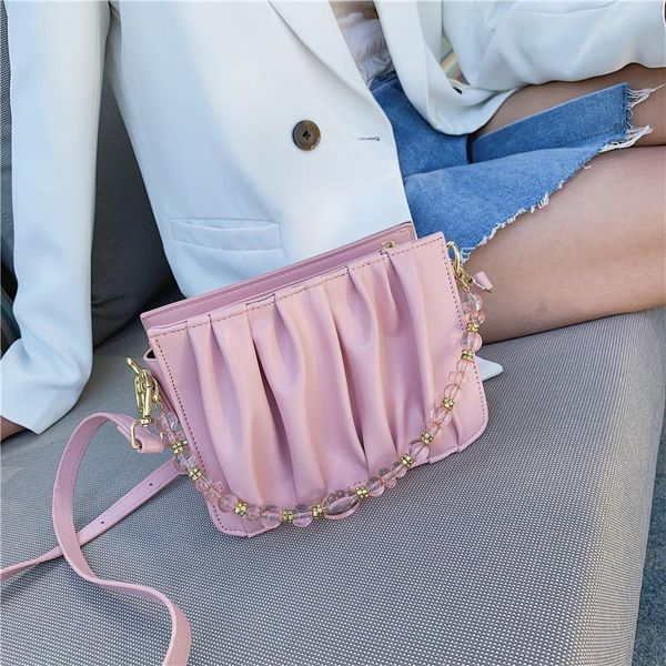 

evening bags fashion trend one-shoulder for women 2021 designer leather casual shoulder cloud solid color chain handbag bolso mujer