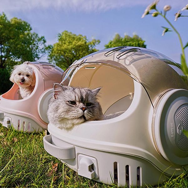 

cat double shoulder pet backpack breathable bag nest portable cat space