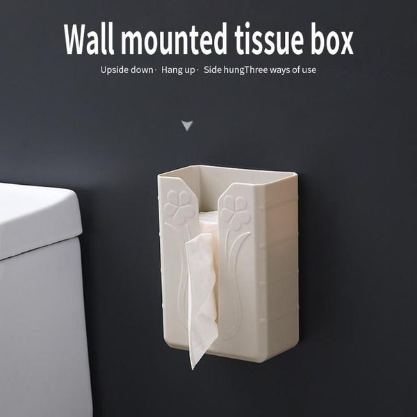 

tissue boxes & napkins elevator box non-perforated wall-mounted strongly pasted kitchen bedroom wall hanging storage
