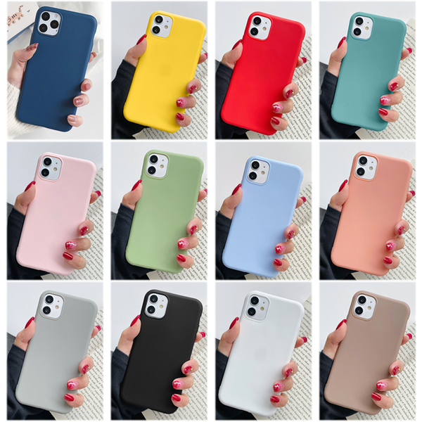 

candy color silicone phone case for huawei p20 p30 p40 mate 20 honor 8x 10i 10 lite 20 pro p smart 2020 y6