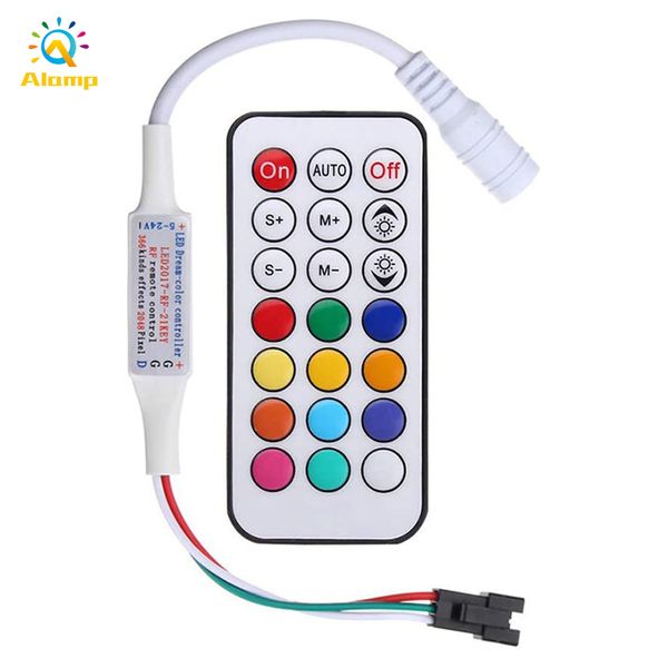 5-24V Dream Color Controller 14keys 21keys Mini LED Pixel Controller 3pin WS2812B SK6812 UCS1903 WS2811 Fernbedienung