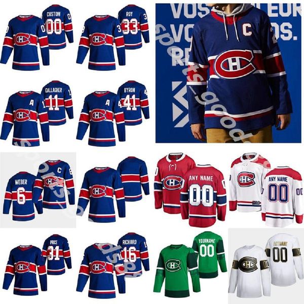 

custom montreal canadiens jersey 14 nick suzuki 6 shea weber 31 carey price 17 josh anderson 11 gallagher 15 kotkaniemi hockey jerseys, Black;red