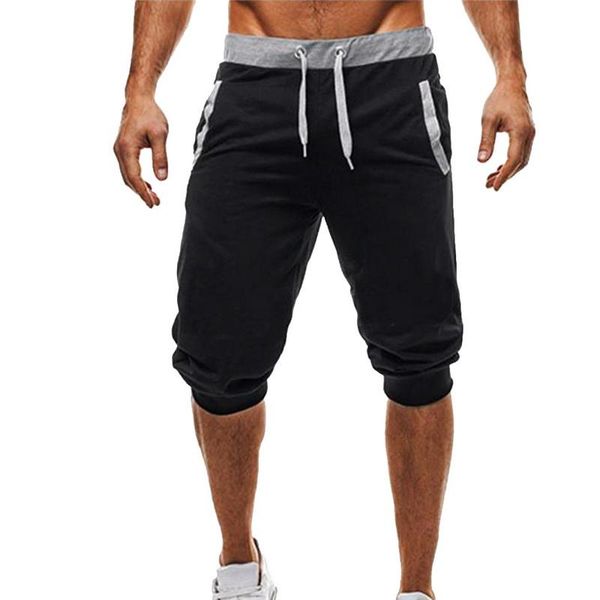 

fashion summer shorts mens casual fitness jogger shorts homme comfortable short pants male knee length boardshorts, White;black