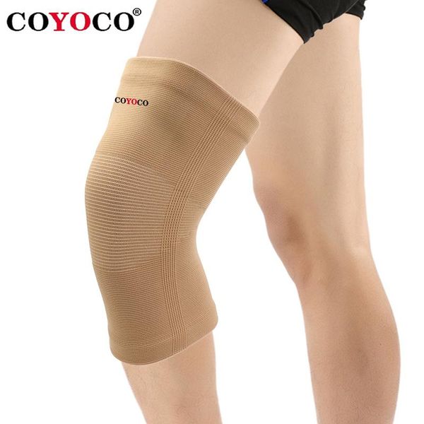 

elbow & knee pads 1 pcs sports support protector coyoco high elastic brace kneepads prevent arthritis guard keep warm brown, Black;gray