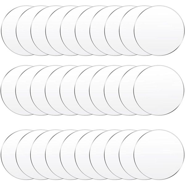 

craft tools 30 pieces of transparent acrylic circle for art projects and diy beverage or furniture protection