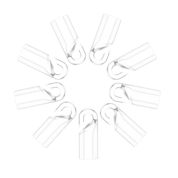 

hooks & rails 20pcs curtain venetian blind holders home decor transparent