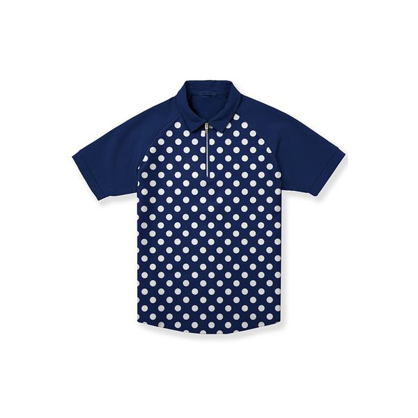 

hobbledehoy pattern men's zipper polo shirt comfortable breathable fashionable cool daily travel work party, White;black