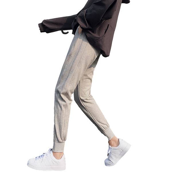 

ankle length pants spring and autumn thin sweatpants korean students leisure loose harem pants women joggers cozy solid, Black;white