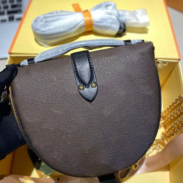 

saddle bag women handbag crossbody bags classic fashion letter genuine leather hasp handbags purse with two golden shoulder