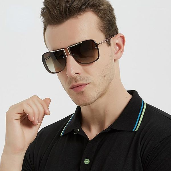 

sunglasses fashion trend business men's square brand designer gradient, White;black