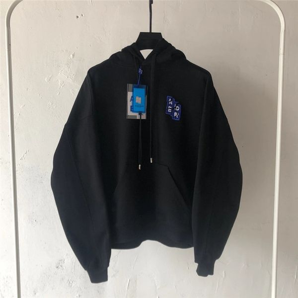 

aderor woman's broken letter embroidered in a hoodie jap0, Black