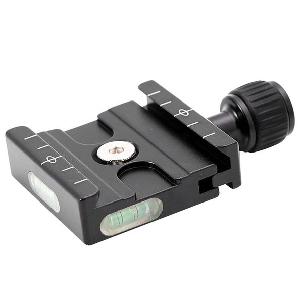 

qr-50 quick release plate clamp adapter with built-in bubble level for arca swiss rrs wimberley tripod ball head