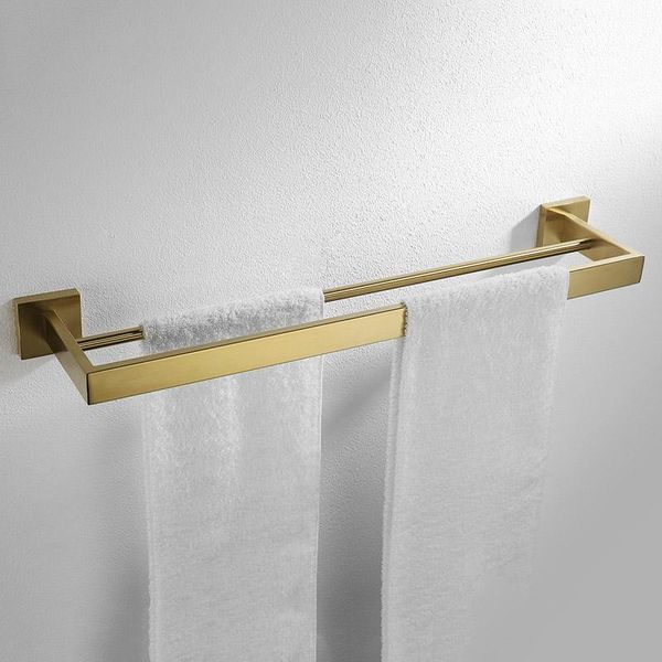 

bath accessory set gold brushed bathroom accessories hardware towel bar rail toilet paper holder rack hook soap dish brush