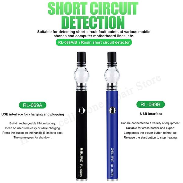 

professional hand tool sets relife rl-069a / b rosin atomizer short circuit detector for motherboard repair sprayer adapter flux pen
