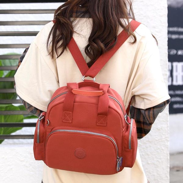 

school bags puimentiua mini backpack for women ladies bookbag multi-function small purse designer simple shoulder bag