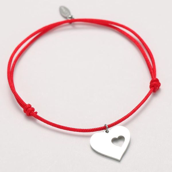 

charm bracelets heart bracelet men custom women personalized crown star cross letter stainless steel red black rope, Golden;silver