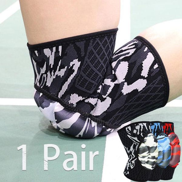 

elbow & knee pads 1 pair breathable fabric comfortable non-slip thicken sponge kneepad universal protective pad soft sportswear accessories, Black;gray