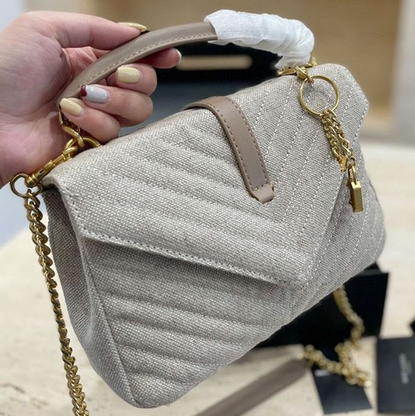 

fashion lady chain shoulder bag luxury designer brand diagonal classic leather canvas handbag