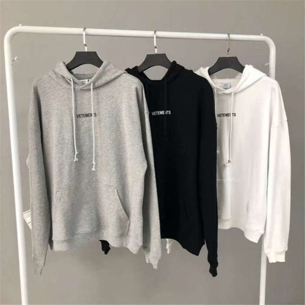 

black and white grey vets hoodie men women 1:1 high-quality embroidery vtm sweatshirts oversize big tag sweaters