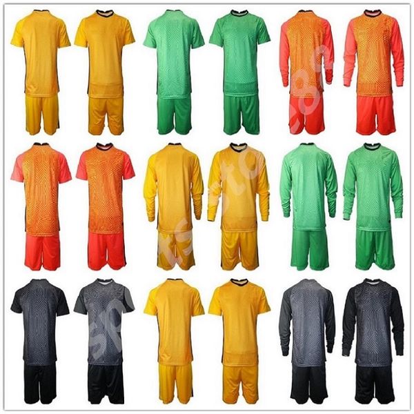 

custom 2021 all national teams goalkeeper soccer jersey men long sleeve goalie jerseys kids gk children football shirt kits 37, Black