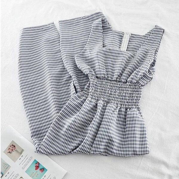 

women's jumpsuits & rompers 2021 summer bandage long women casual elegant sleeveless playsuit female yellow party wide leg, Black;white