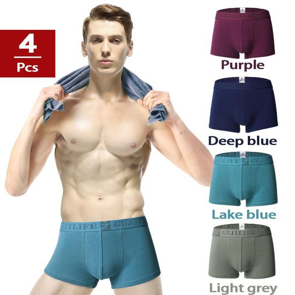 

underpants men's underwear boxed boxer shorts for young boys large size breathable personality trendy briefs head pants, Black;white