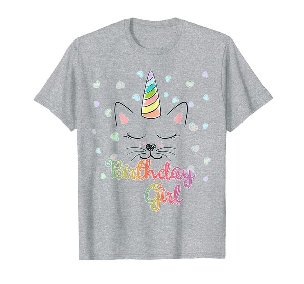 

caticorn unicat birthday party girl shirt, White;black