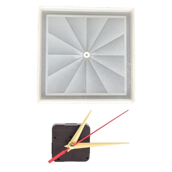 

craft tools square windmill wall clock epoxy resin mold deskornaments silicone mould diy crafts home decorations casting