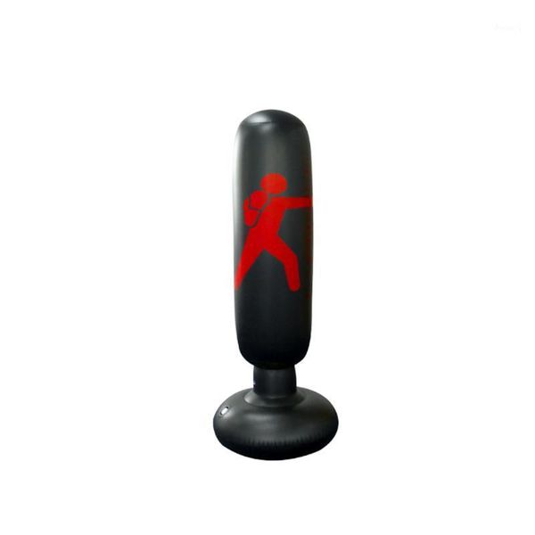 

outdoor fitness equipment 1.6m high black pvc inflatable punching column sandbag vertical kickboxing pillar decompression tumbler tool1