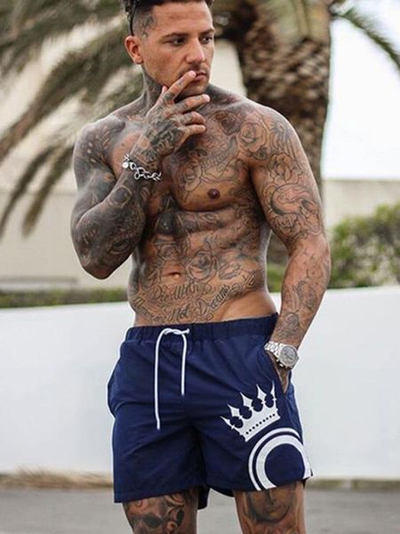 

fitness uscle summer new basketball men's outdoor leisure sports jogging training quick-drying polyester shorts, White;black