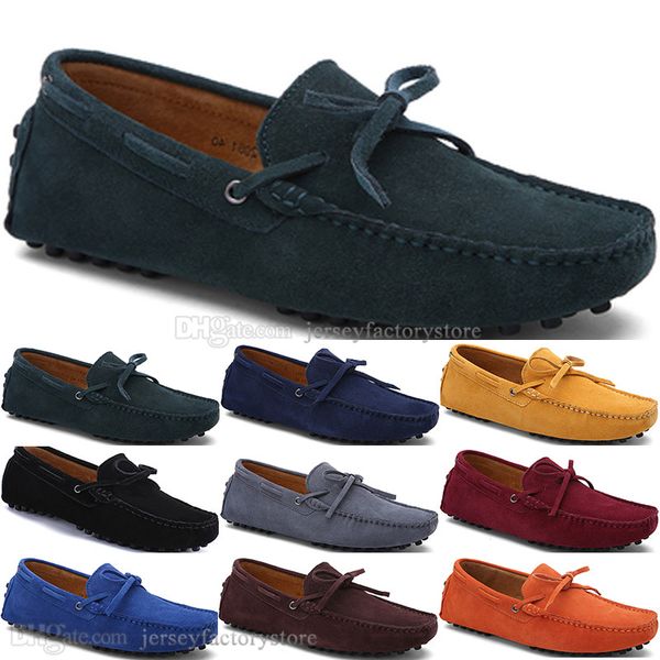 

2023 new fashion mens casual shoes leather british style spring couple genuine peas scrub men drive lazy man overshoes outdoor comfortable b, Black