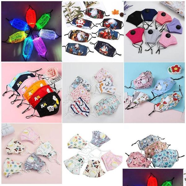 

washable reusable face masks 7 colors luminous led face mask 5 layer pm2.5 filter facemask kids mask jllxnt sport77777
