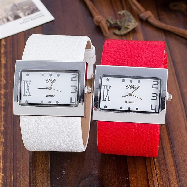 

wristwatches ccq brand women ultra thin simple roma dial watches luxury female rectangle wrist watch relogios feminino, Slivery;brown