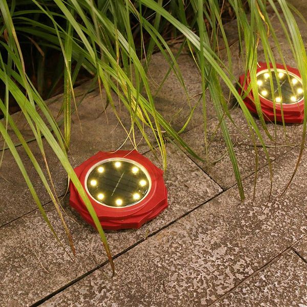

lawn lamps 4pcs solar yard led flower night light buried garden ip65 waterproof outdoor pathway floor under ground lamp
