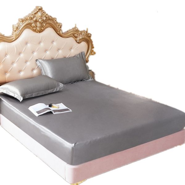 

bed linings bedding fitted sheet silk like mattress cover protective