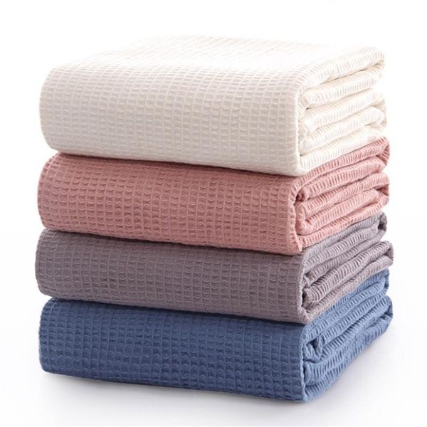 

blankets cotton waffle cover blanket sofa leisure office bedding towel