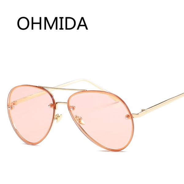 

sunglasses ohmida fashion pilot women round clear lens uv400 women's sun glasses for men vintage, White;black
