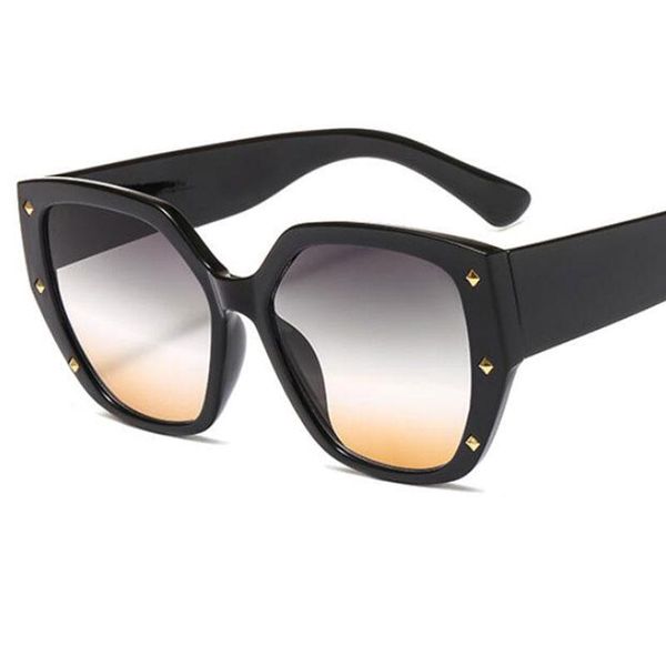 

new fashion women punk cute sun men brand designer rivet square style sunglasses white glasses lady pc frame shades uv400 udwgh, White;black