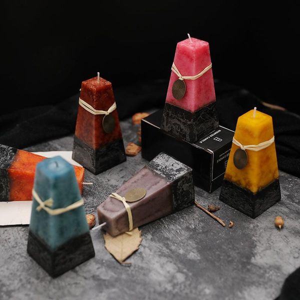 

candles nordic retro home tower decorative aromatic indoor niche romantic candle decor fragrance gifts