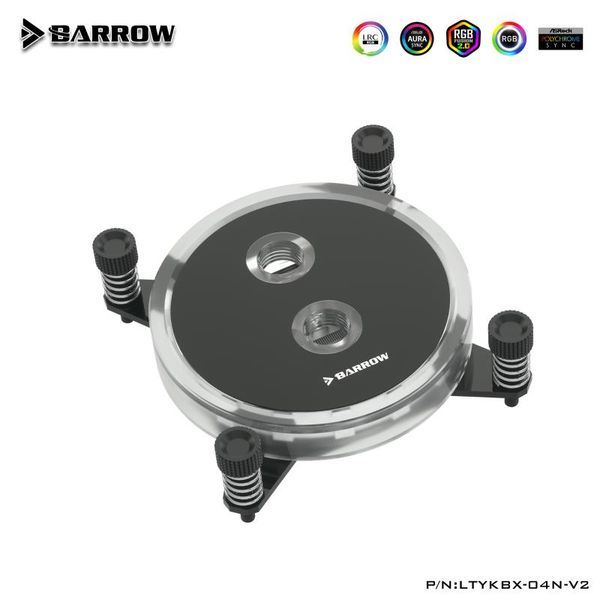 

barrow cpu water block use for intel x99 x299 / lga 2011 2066 socket acrylic + copper radiator block + 5v gnd rgb support aura