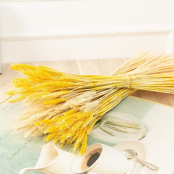 

decorative flowers & wreaths simulation barley opening flower basket decoration shopping mall wheat ear rural wedding scene layout